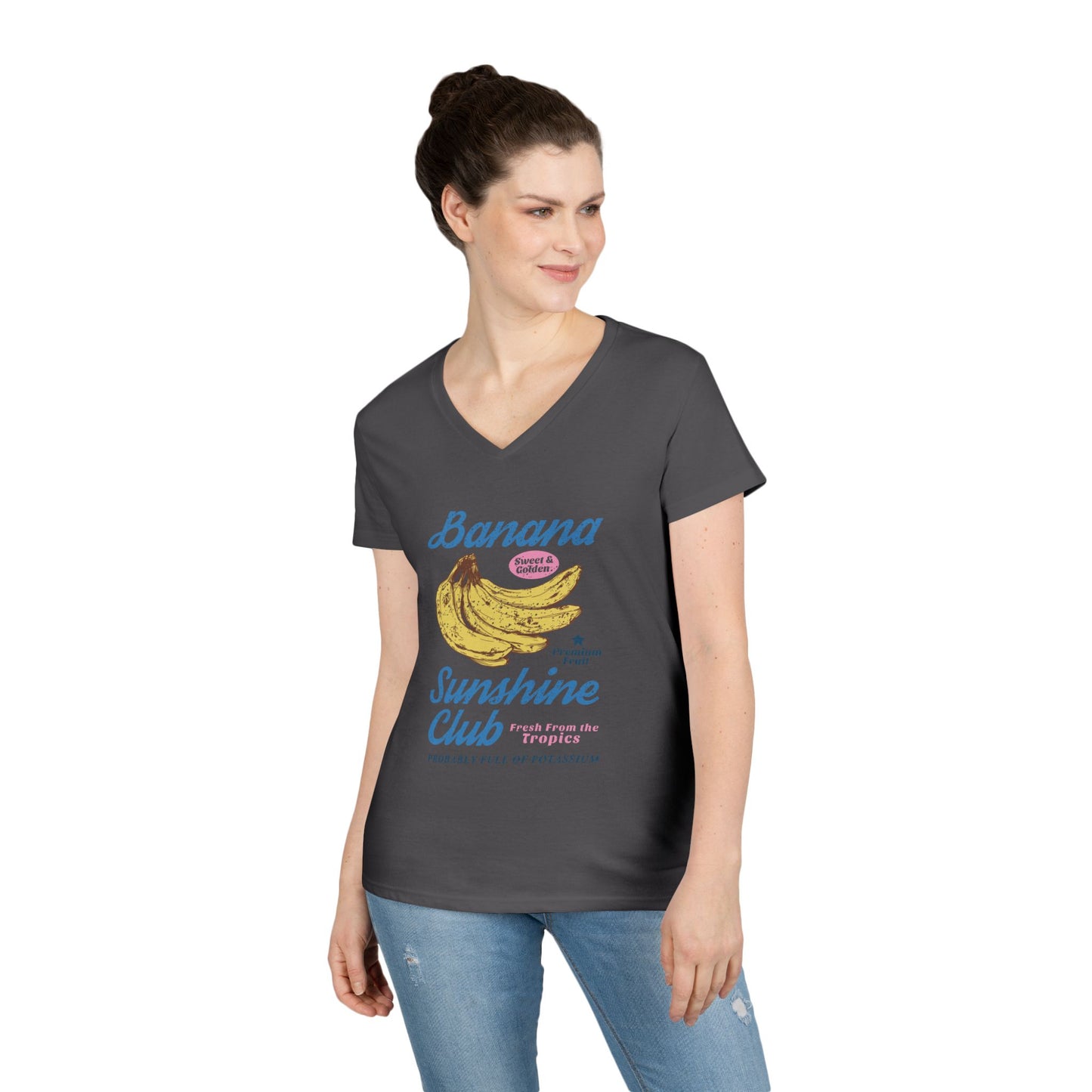 Banana Sunshine Club Women's V-Neck Tee
