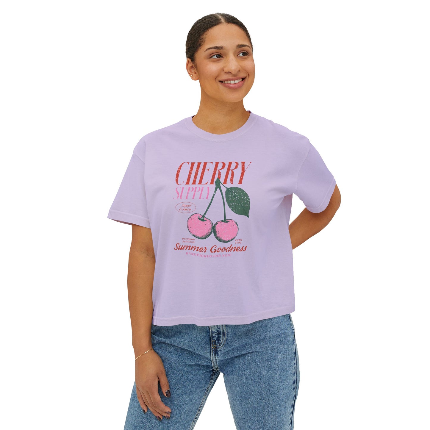Cherry Graphic Women's Boxy Tee