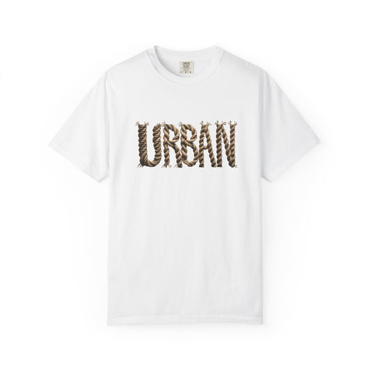 URBAN Woven-Letter Men’s Cotton Tee