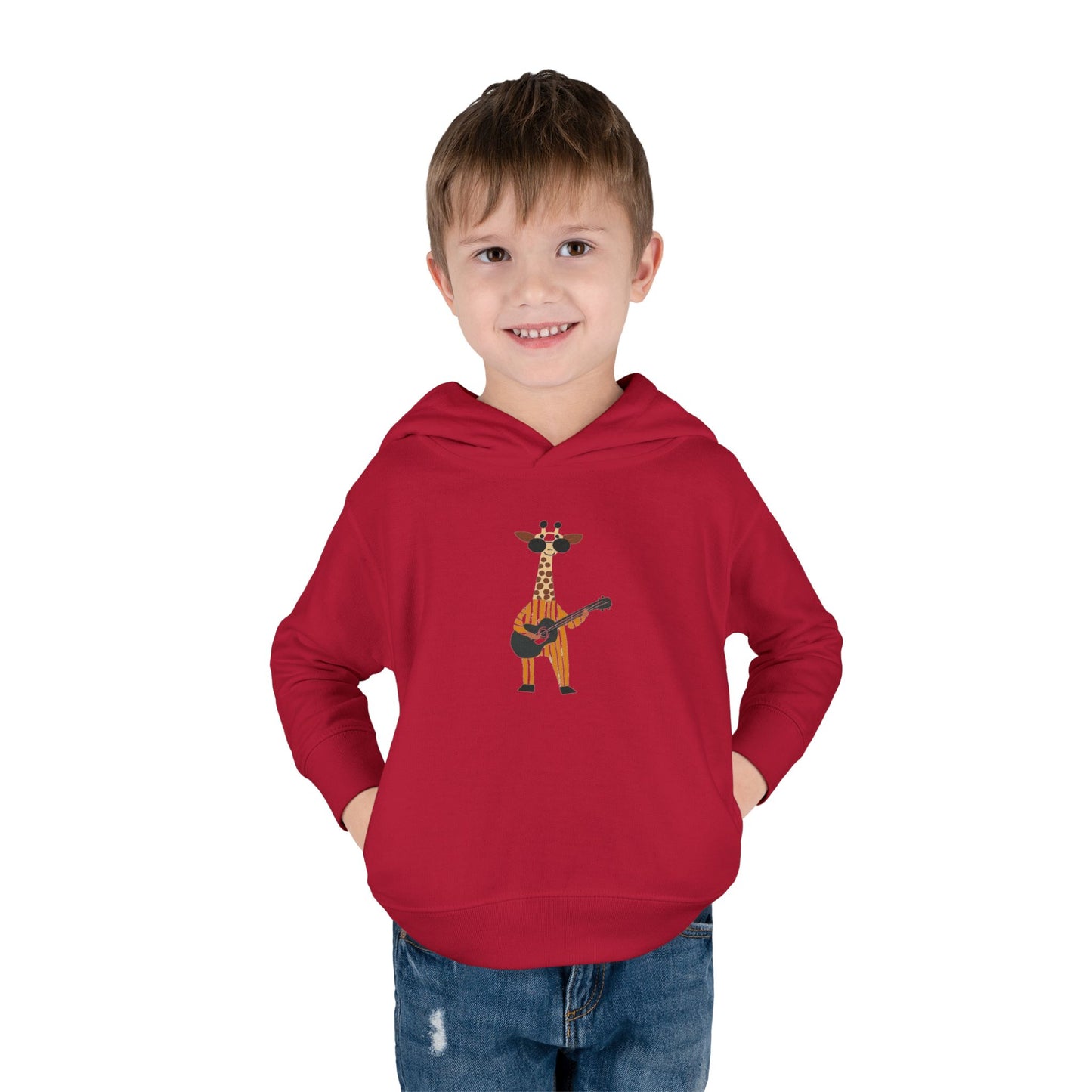 Guitar-Playing Giraffe Toddler Hoodie