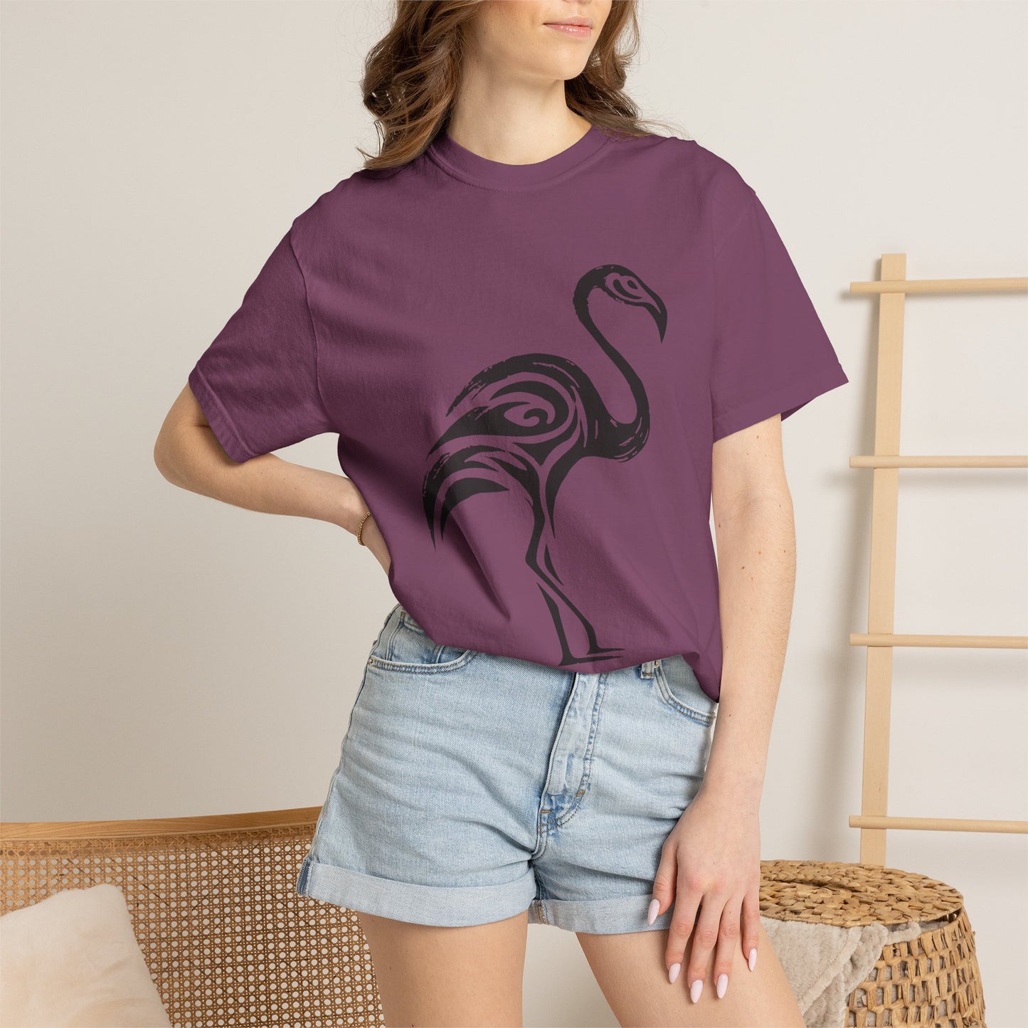 Flamingo Tribal Graphic T-Shirt
