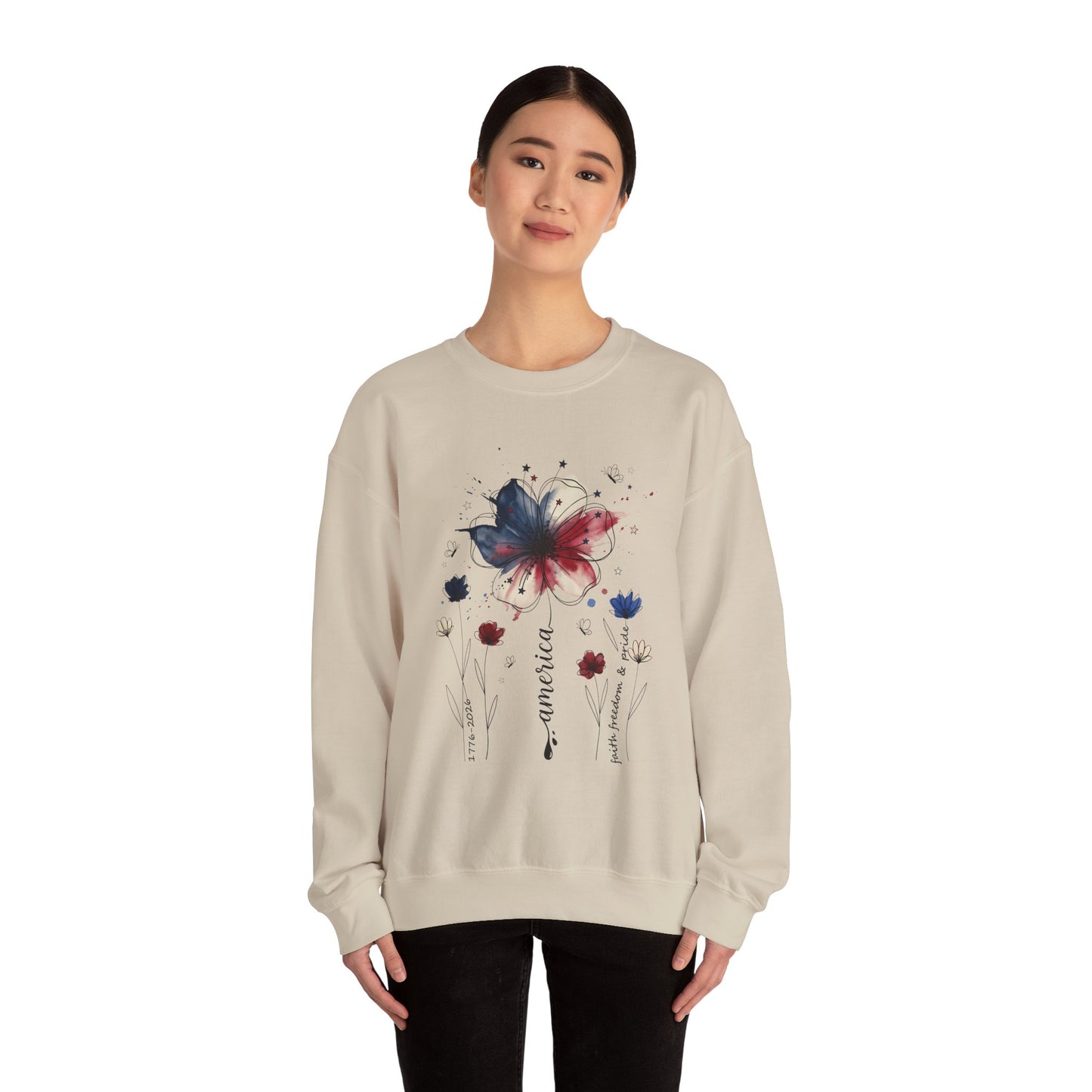 Midnight Bloom Graphic Crewneck Sweatshirt