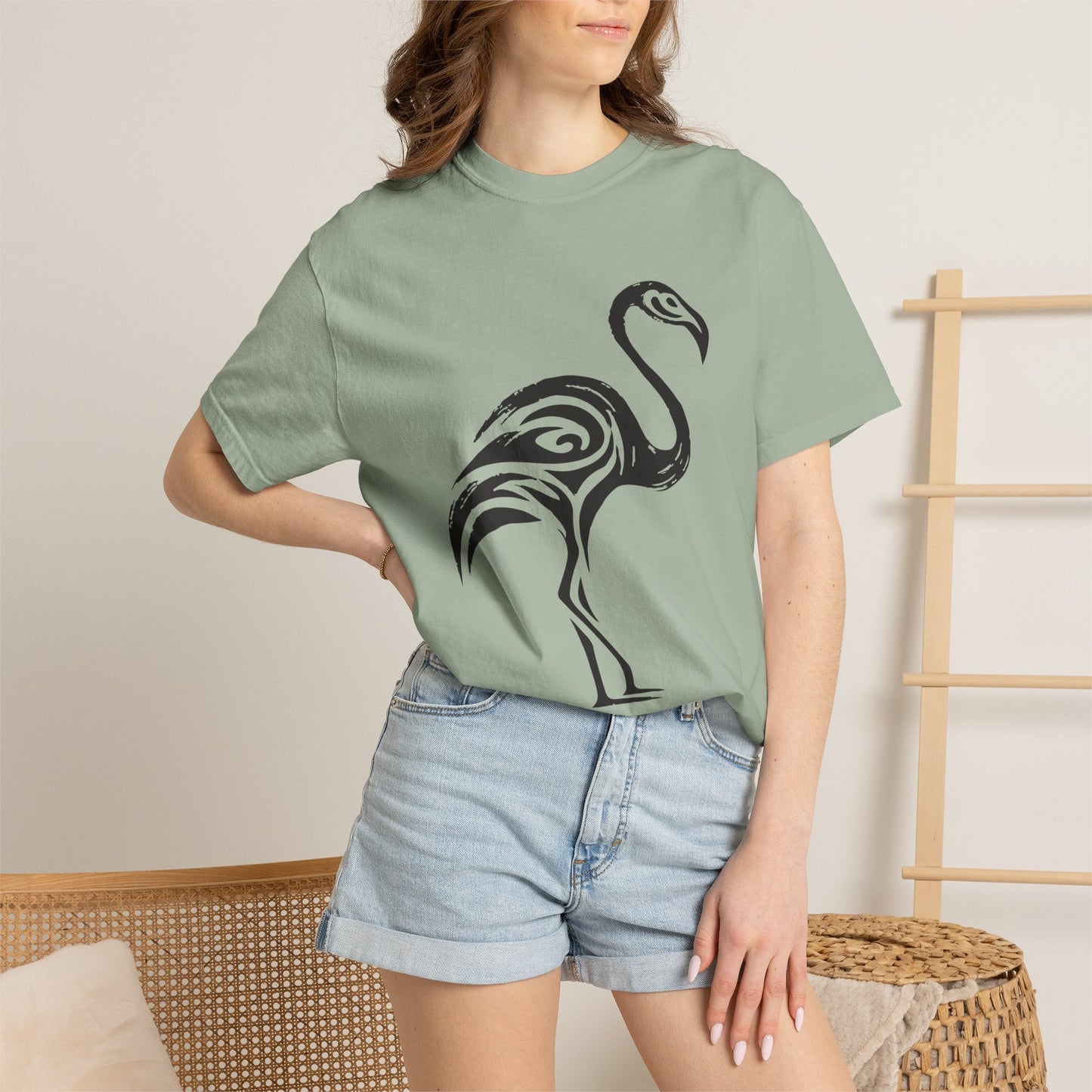 Flamingo Tribal Graphic T-Shirt