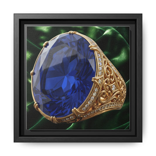 Sapphire Jewellery in Sculpted Setting Framed Canvas