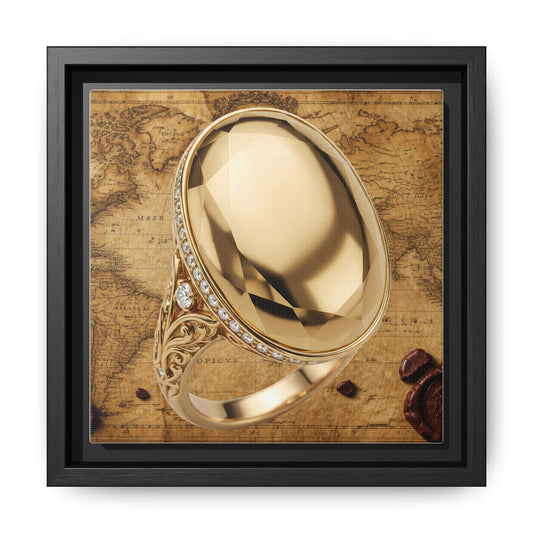 Ornate Gold Ring Framed Canvas