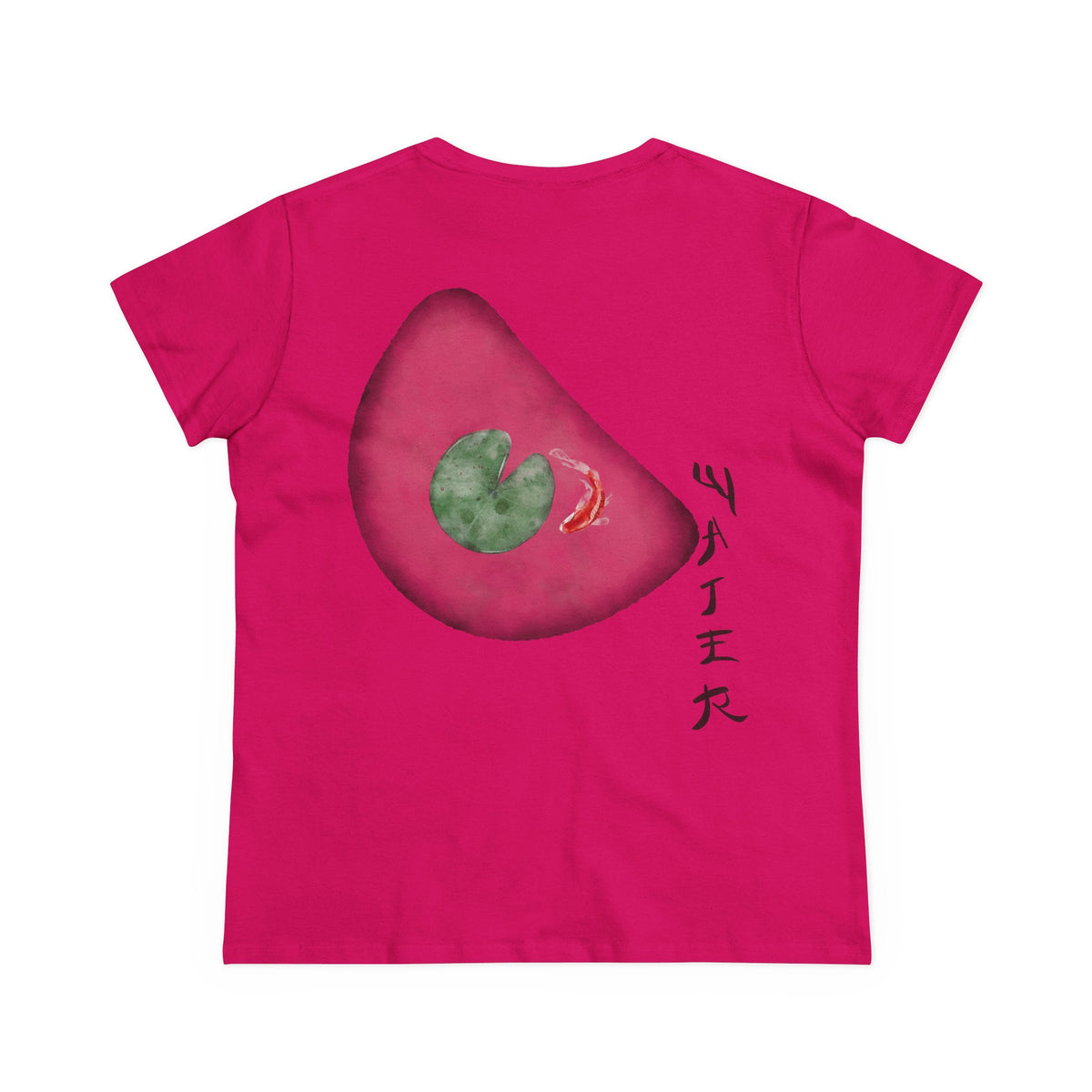 Koi & Lily Pad Ink Wash Back Print Women’s Tee