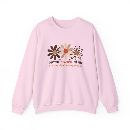 Grateful Thankful Blessed Women's Crewneck Sweatshirt