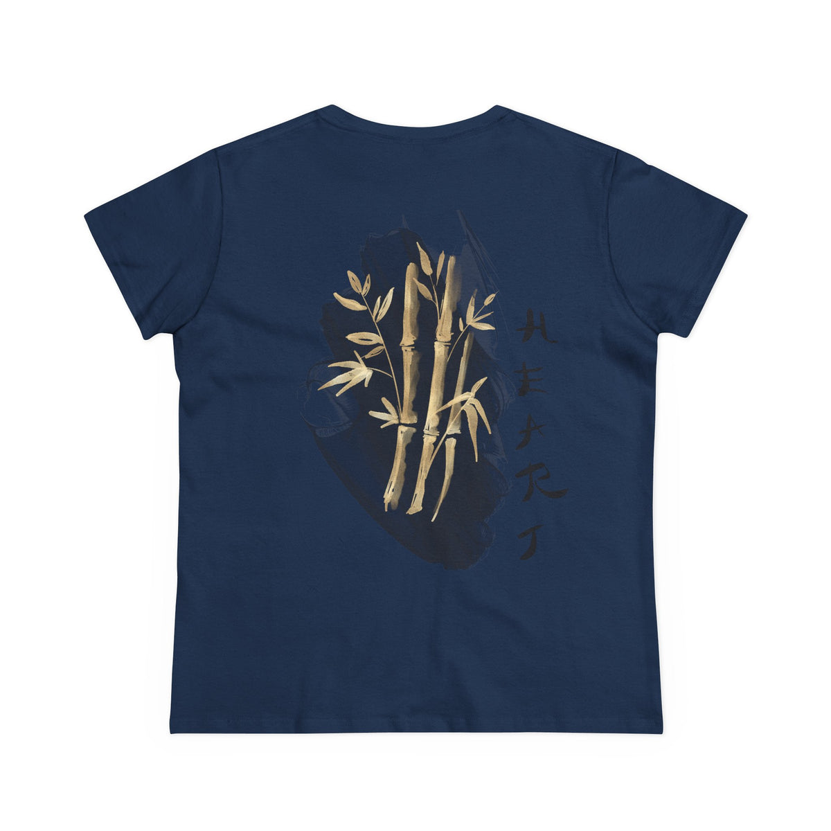 Golden Bamboo Ink Brush Back Print Women’s Tee