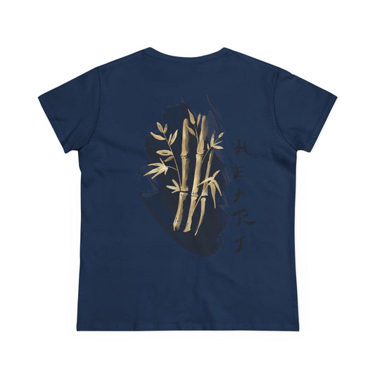 Golden Bamboo Ink Brush Back Print Women’s Tee