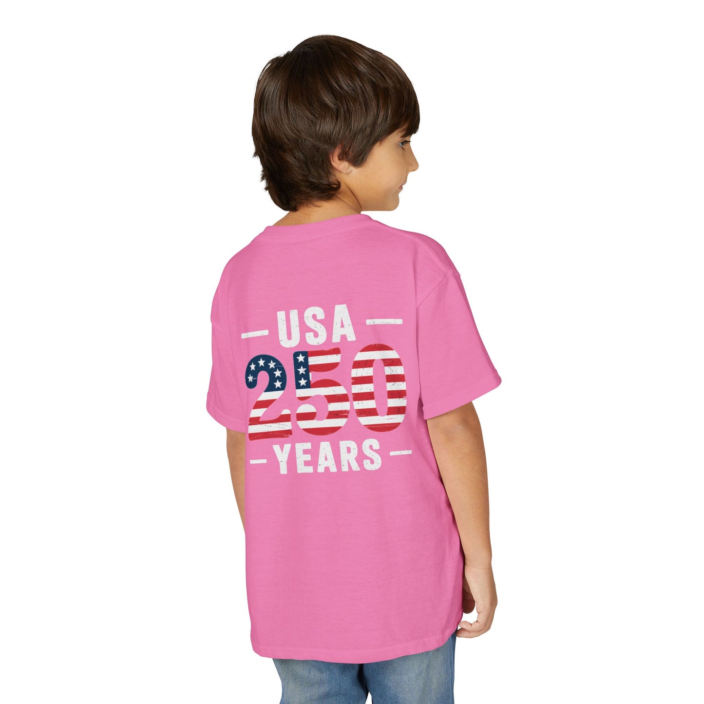 Youth USA 250 Years Patriotic Flag T-Shirt