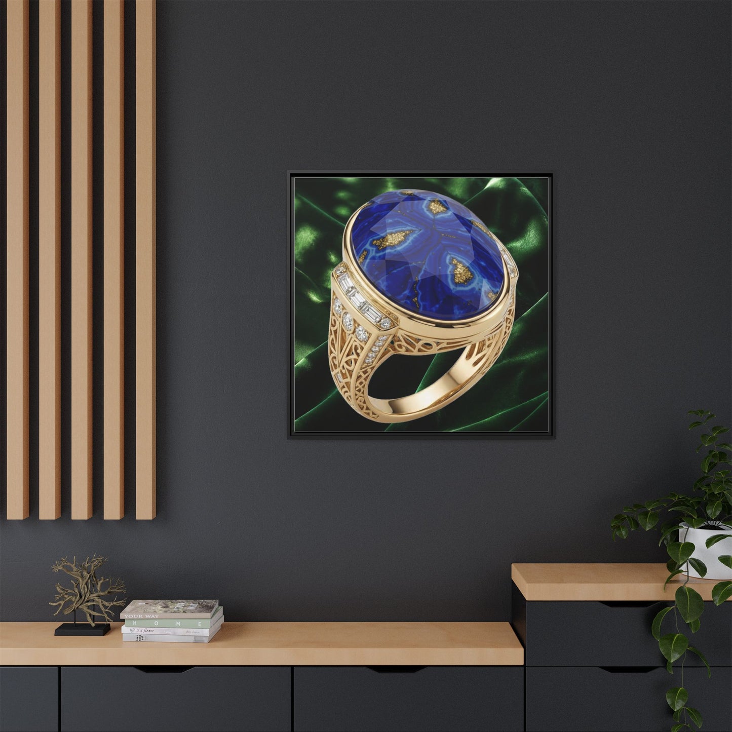 Lapis Verdant Halo Canvas