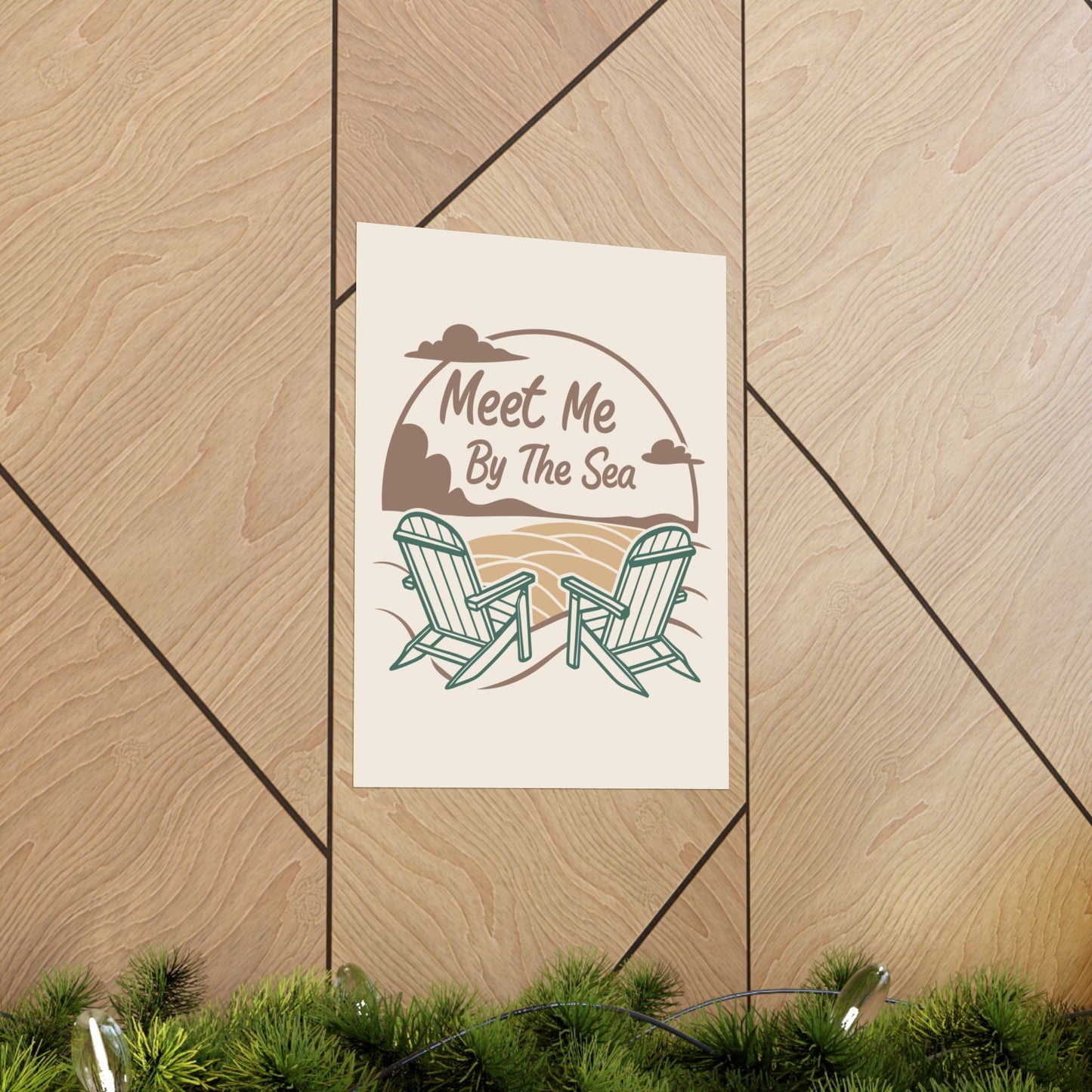 Meet Me By The Sea Coastal Matte Poster