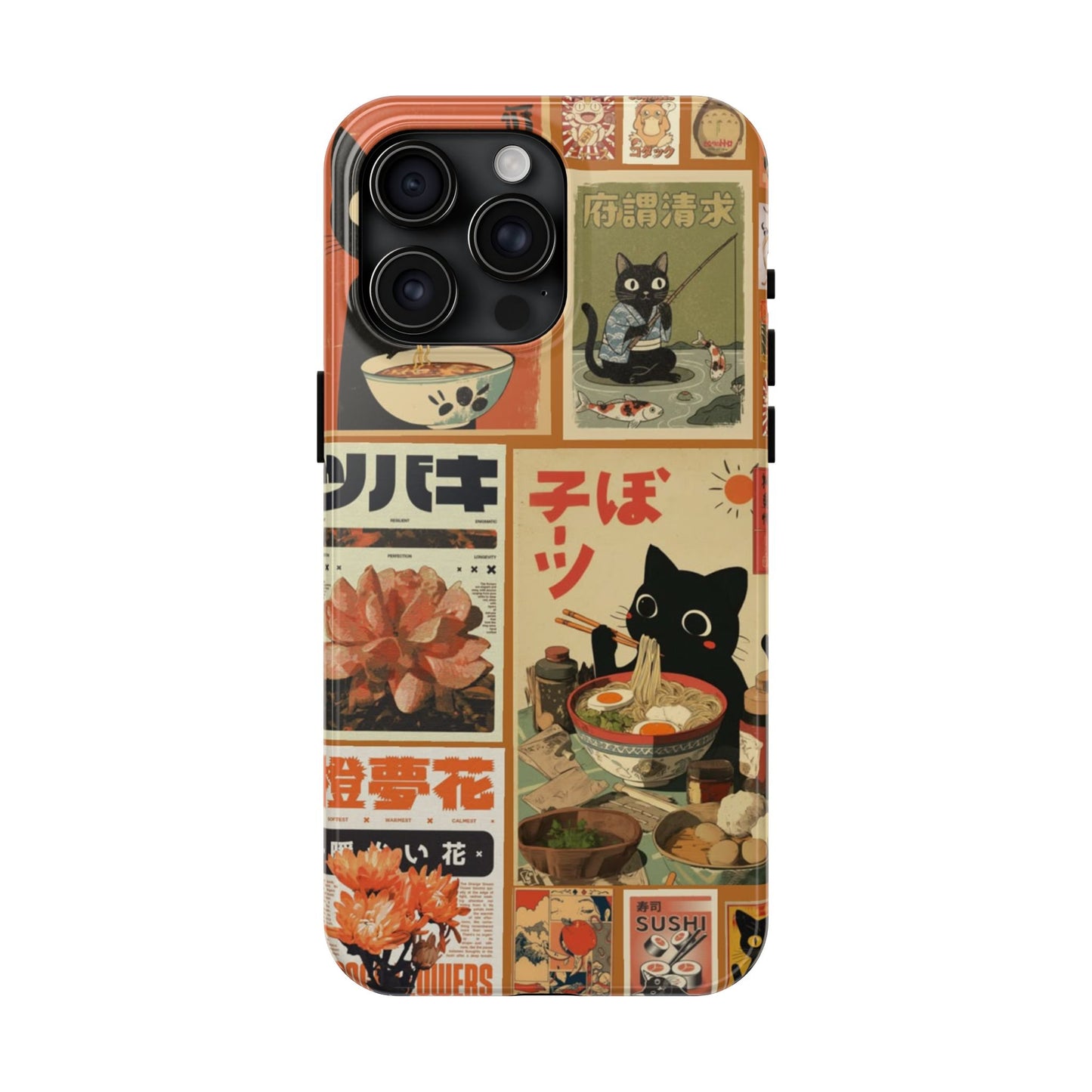 Retro Cat Collage Apple Phone Case