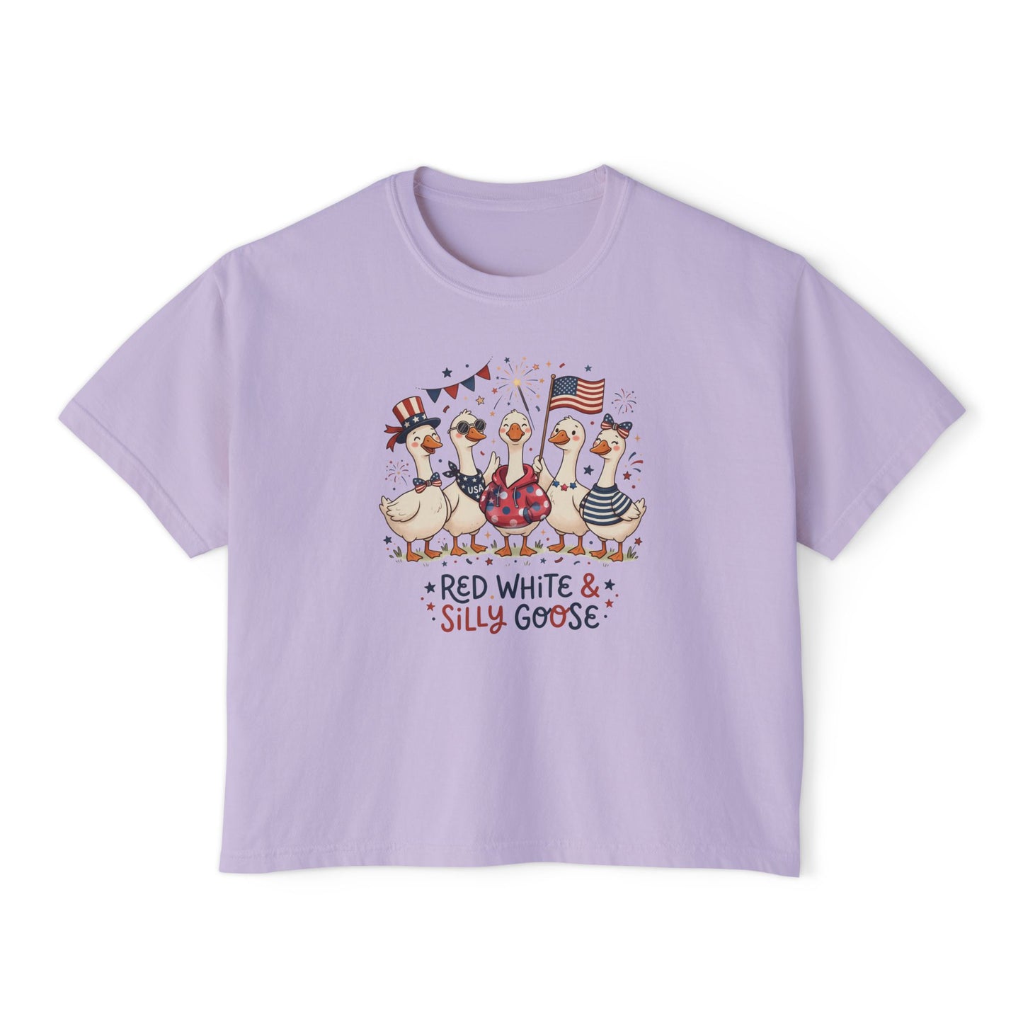 Red White & Silly Goose Women’s Boxy T-Shirt