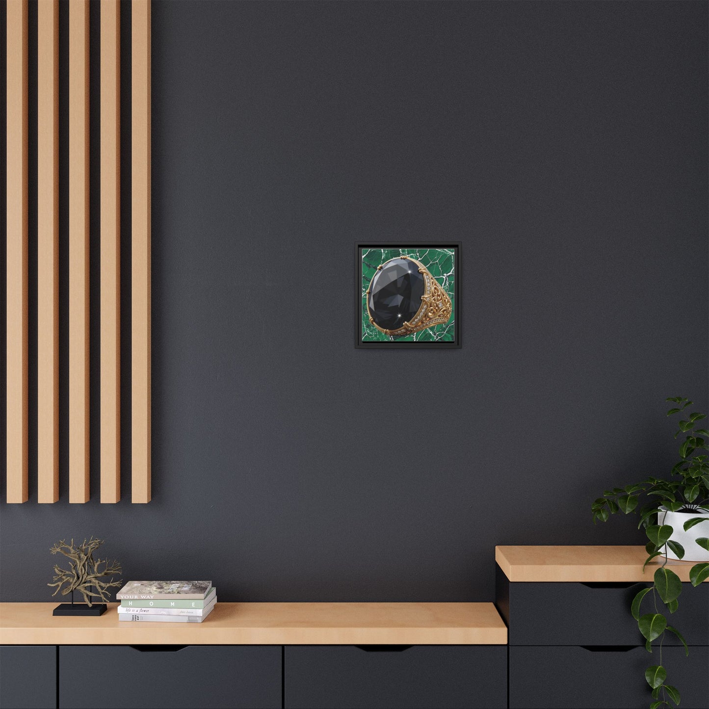 Black Diamond Mosaic Canvas