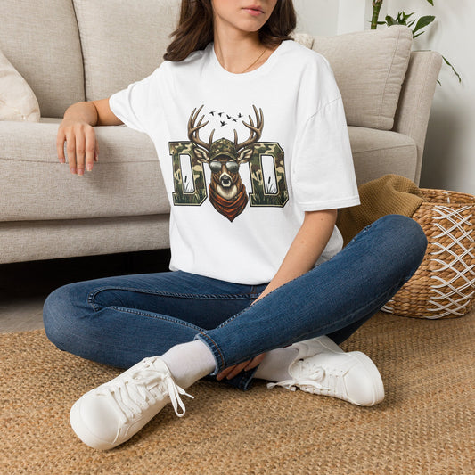 Dad Camo Deer Graphic T-Shirt