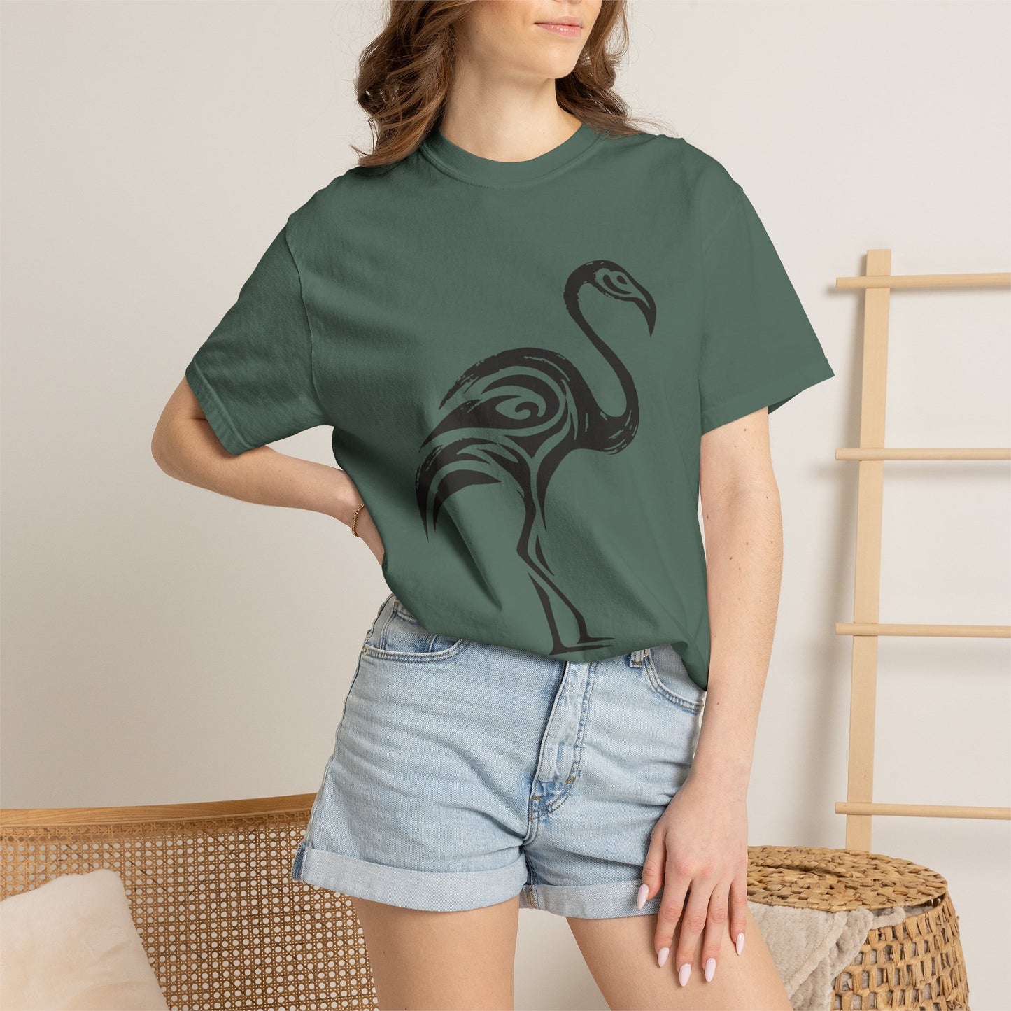 Flamingo Tribal Graphic T-Shirt