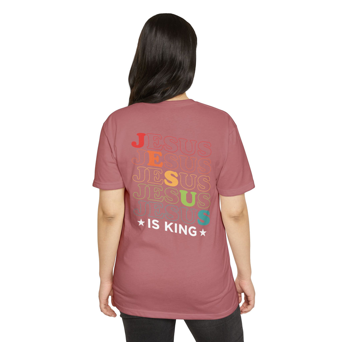 Jesus Is King Stacked Faith Women’s Tee