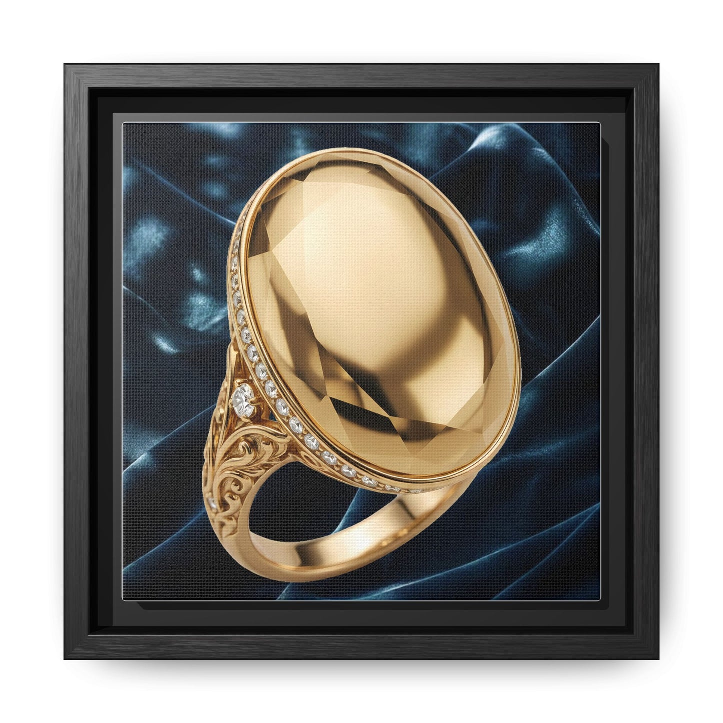 Faceted Gold Sovereign Ring Canvas