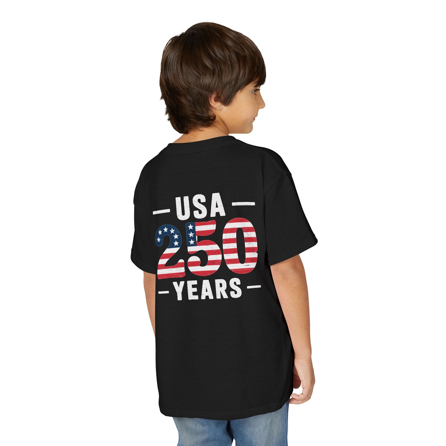 Youth USA 250 Years Patriotic Flag T-Shirt
