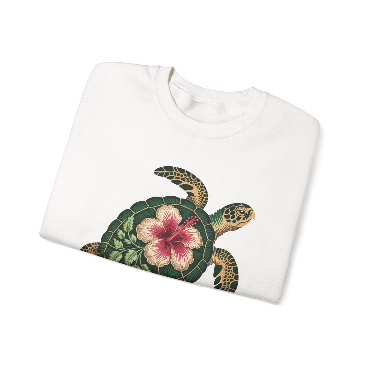 Sea Turtle Floral Graphic Women's Crewneck Sweatshirt
