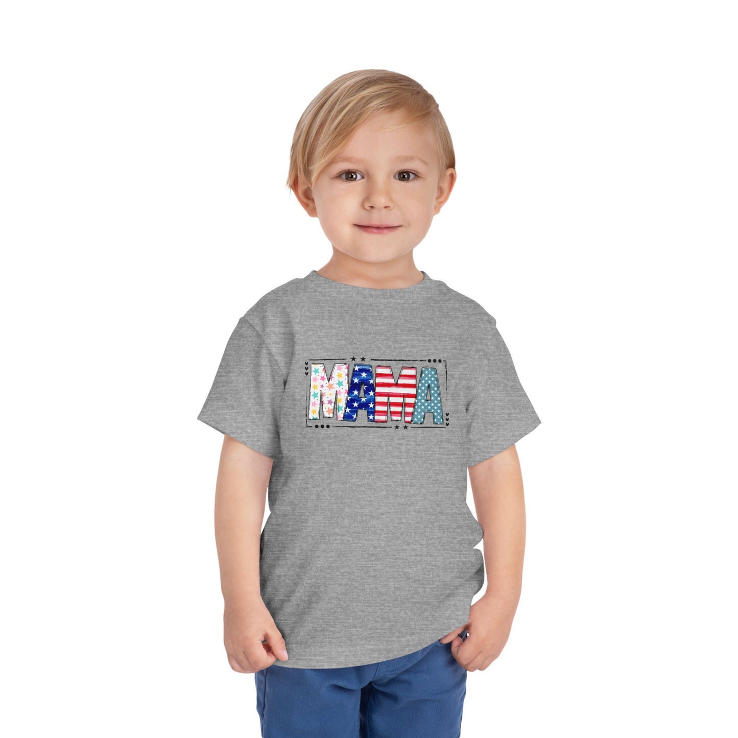 Toddler MAMA Patchwork Stars & Stripes T-Shirt