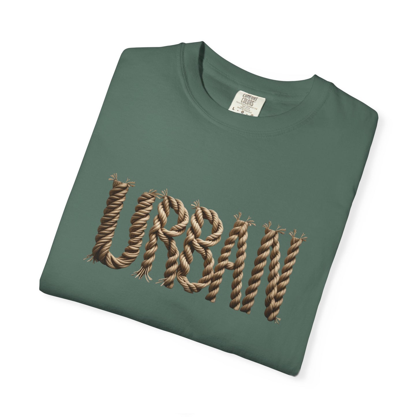 URBAN Woven-Letter Men’s Cotton Tee