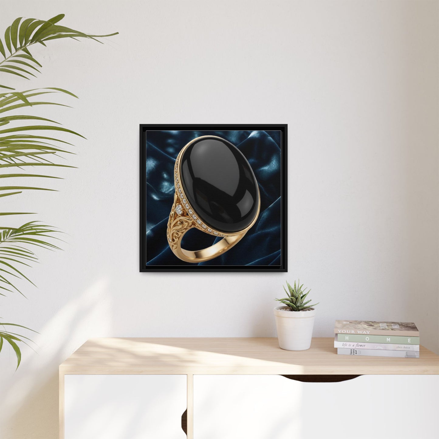 Midnight Onyx Velvet Canvas
