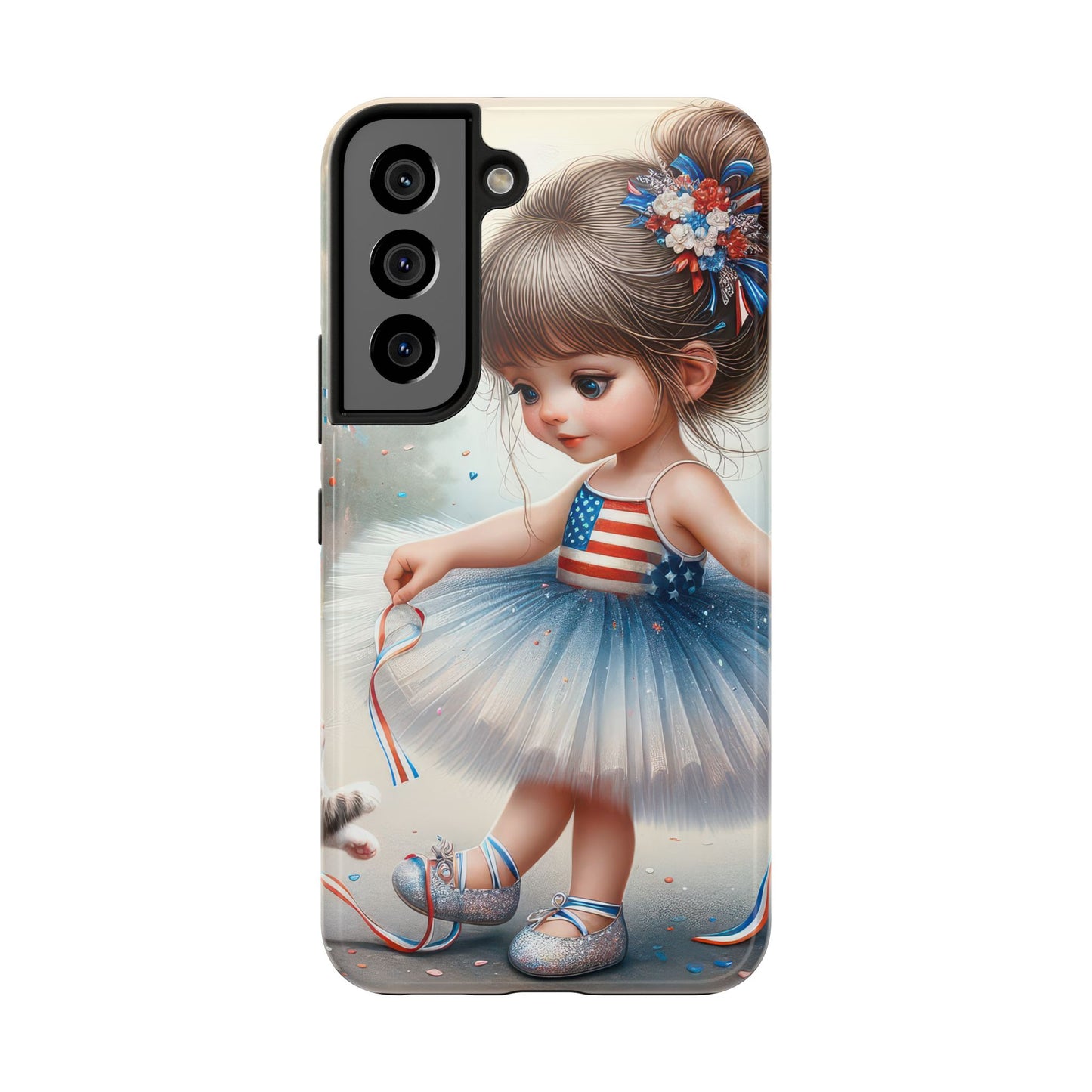 Little Patriot Girl Tough Phone Case