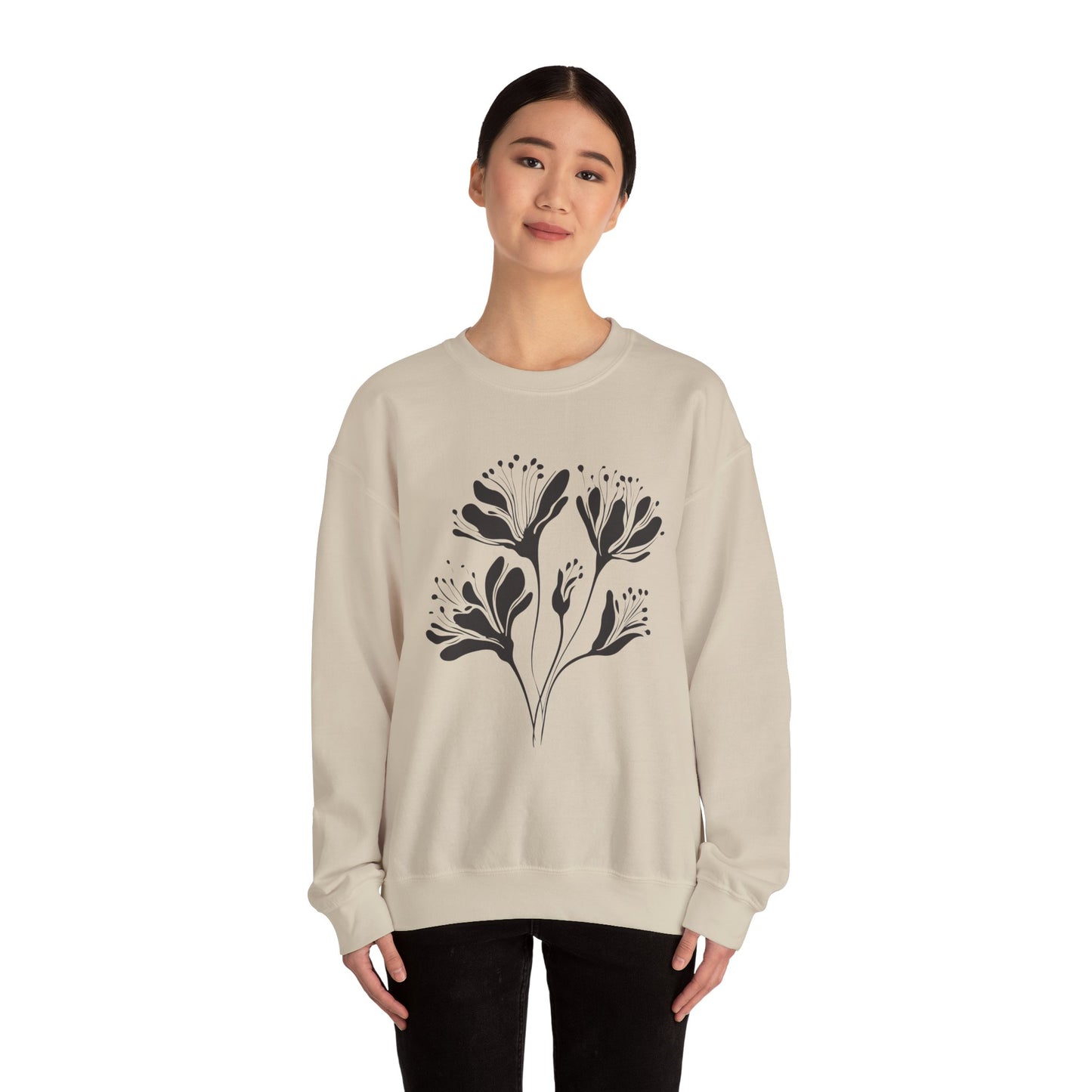 Minimal Floral Line Art Sweatshirt