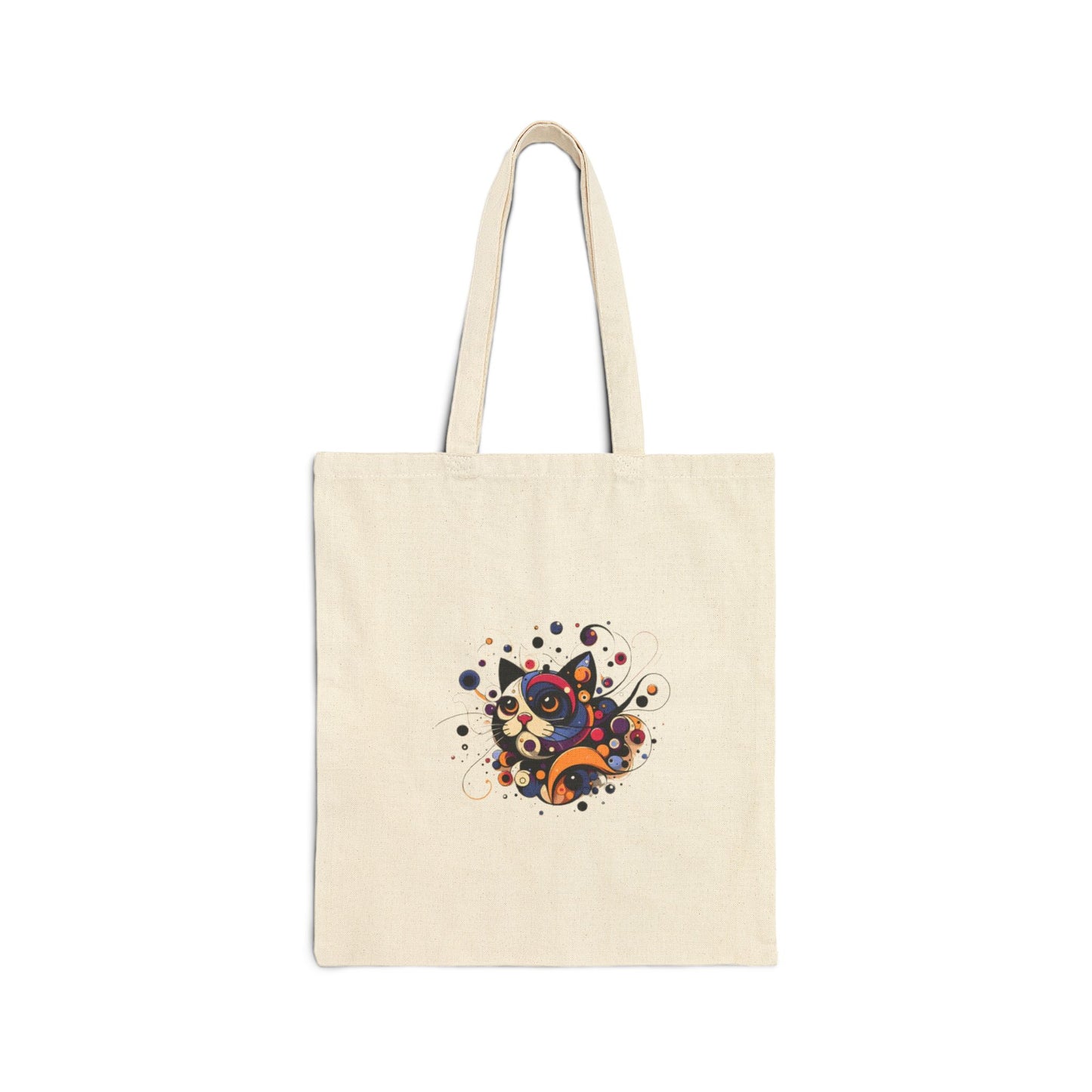 Abstract Cat Splash Cotton Tote Bag