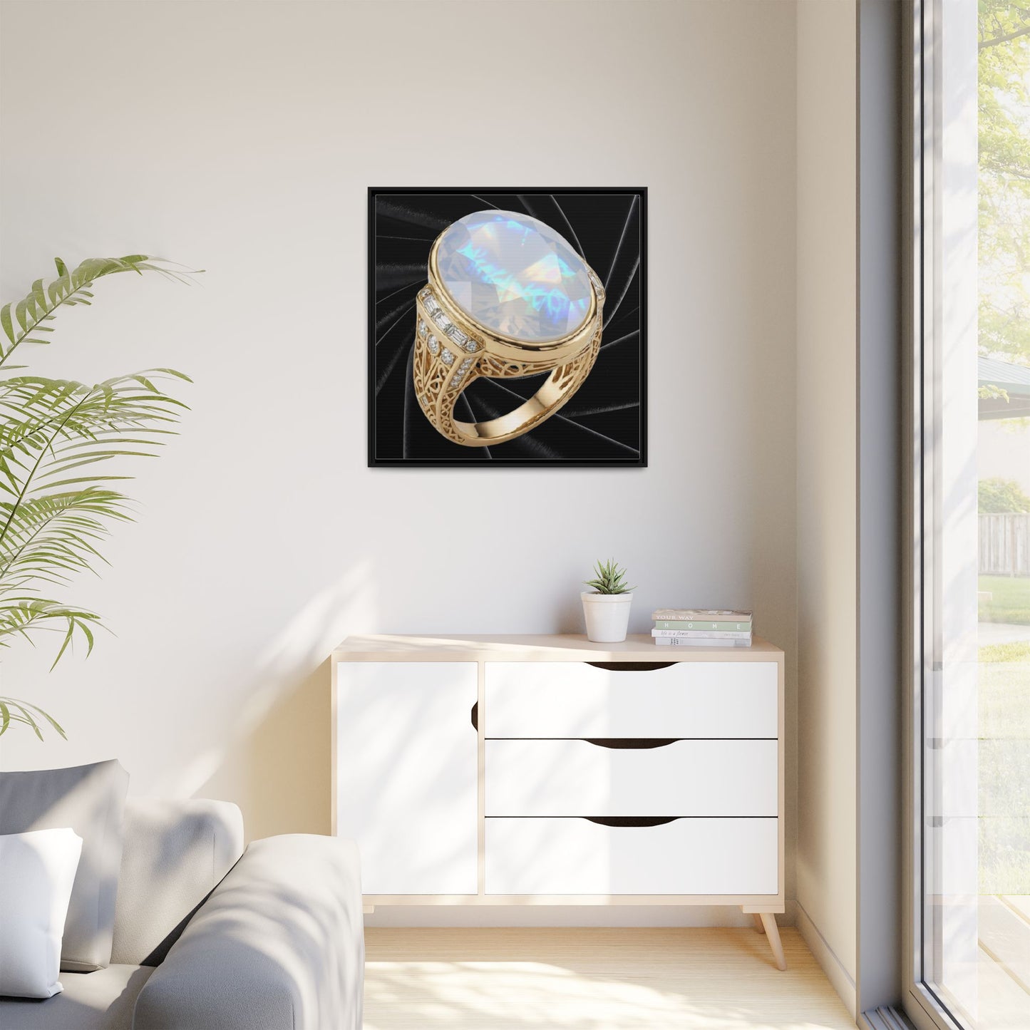 Moonlit Velvet Ring Canvas