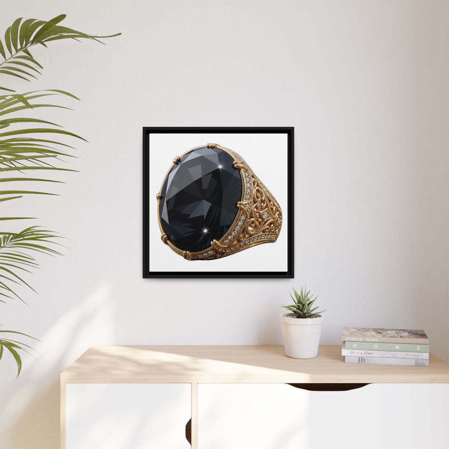Black Diamond Minimal Glow Canvas