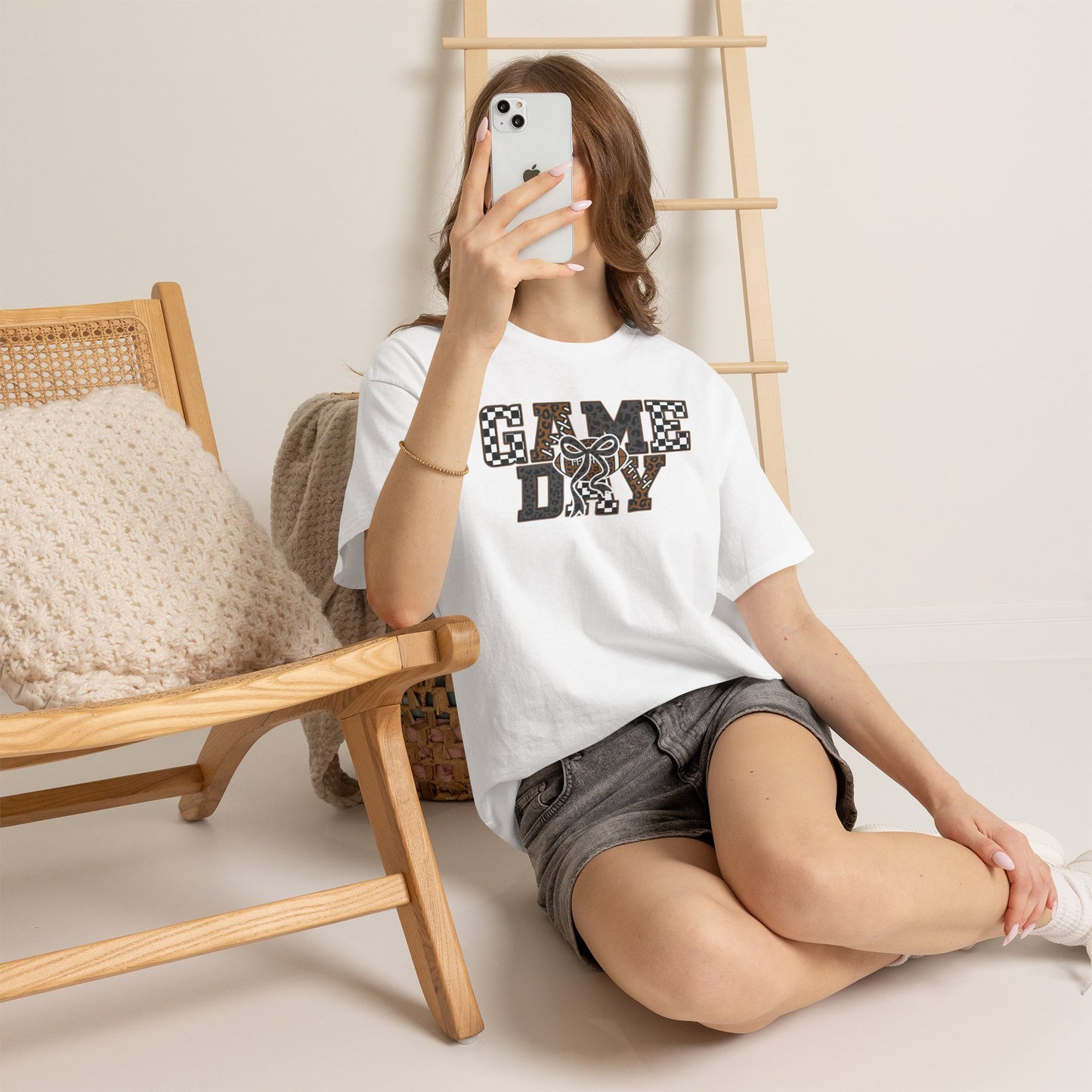 Game Day Leopard Football T-Shirt
