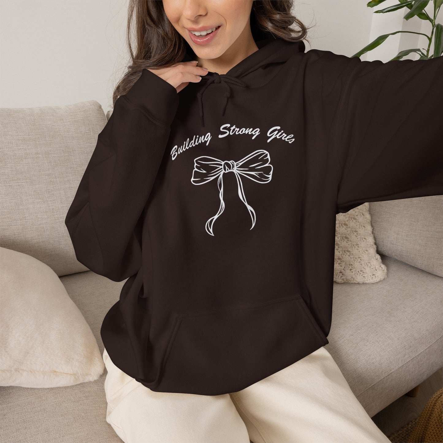 Building Strong Girls Ribbon Hoodie