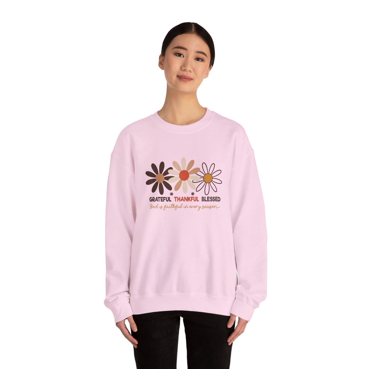 Grateful Thankful Blessed Women's Crewneck Sweatshirt