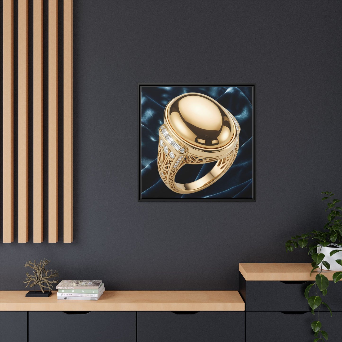 Vintage Gold Signet Ring Canvas