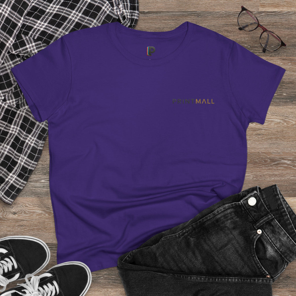 Golden Bamboo Ink Brush Back Print Women’s Tee
