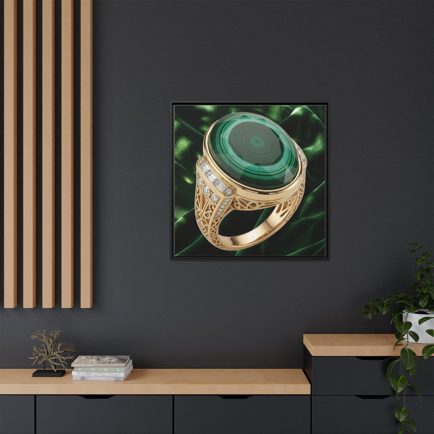 Malachite Oval Tribute Canvas