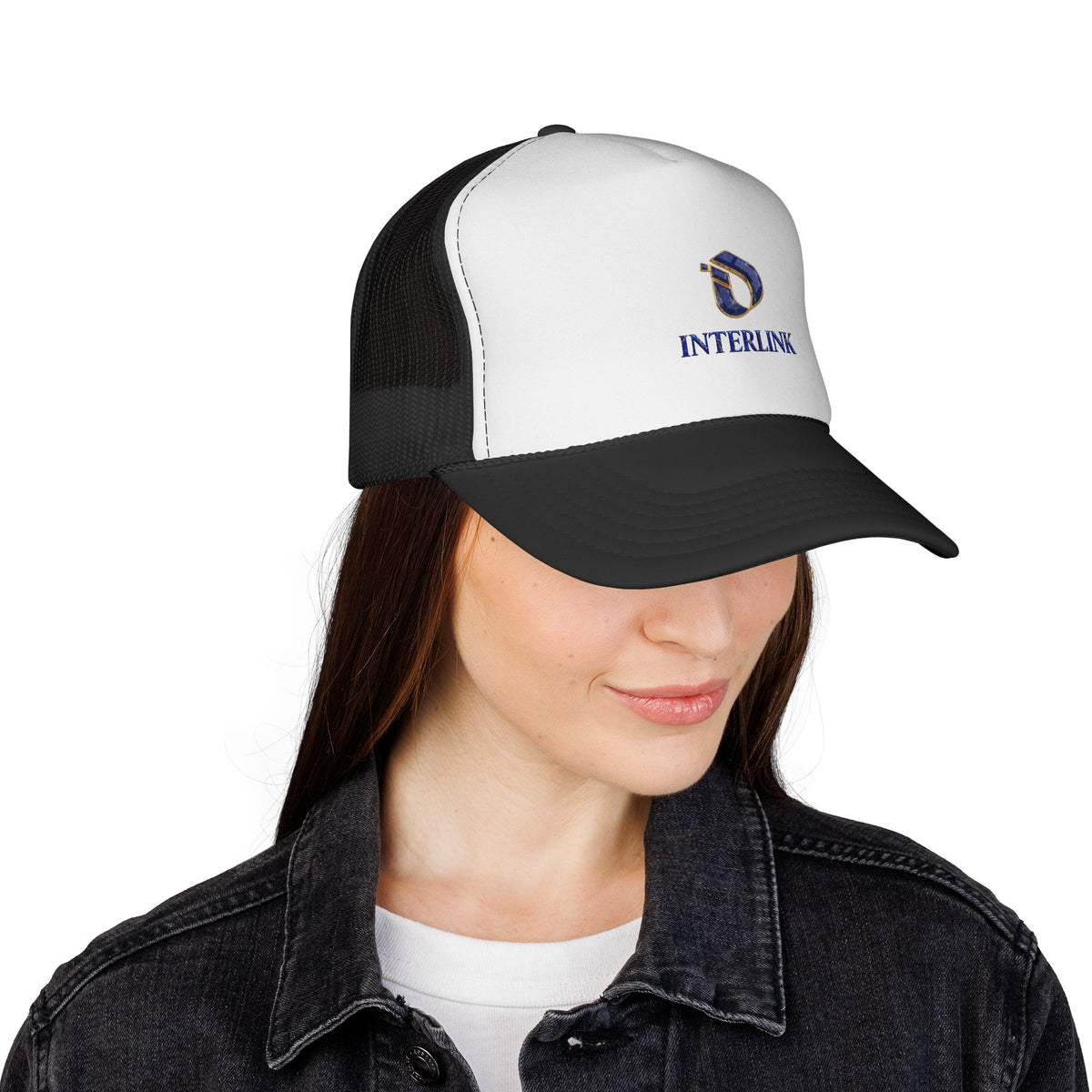Lapis Lazuli Interlink Emblem Trucker Cap