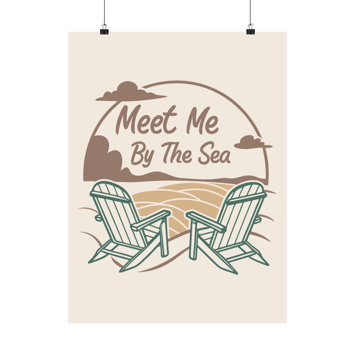 Meet Me By The Sea Coastal Matte Poster
