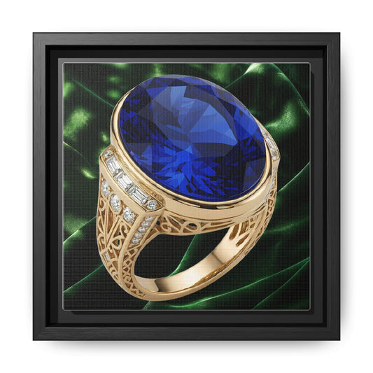Sapphire Emerald Satin Ring Canvas