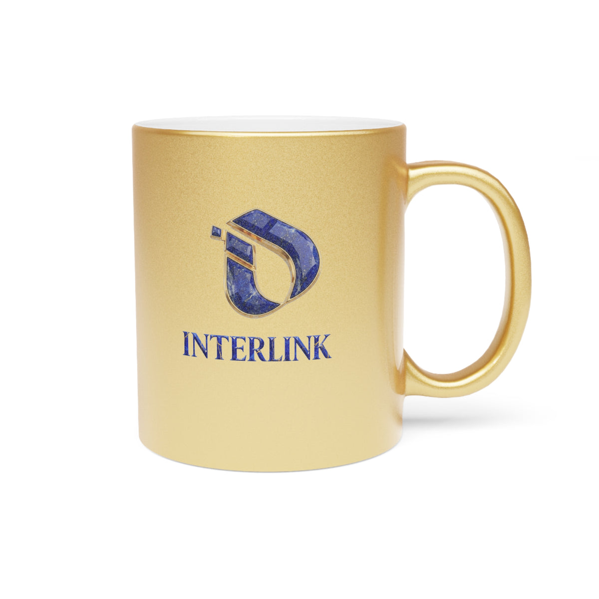 Lapis Lazuli Interlink Metallic-Finish 11oz Ceramic Mug