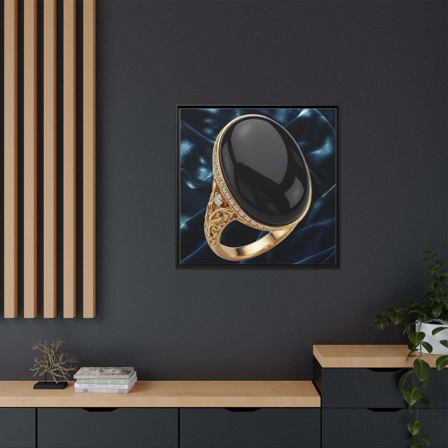 Midnight Onyx Velvet Canvas