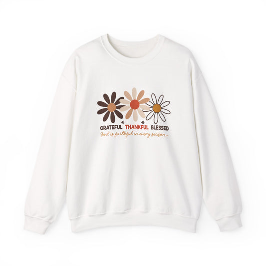 Grateful Thankful Blessed Women's Crewneck Sweatshirt