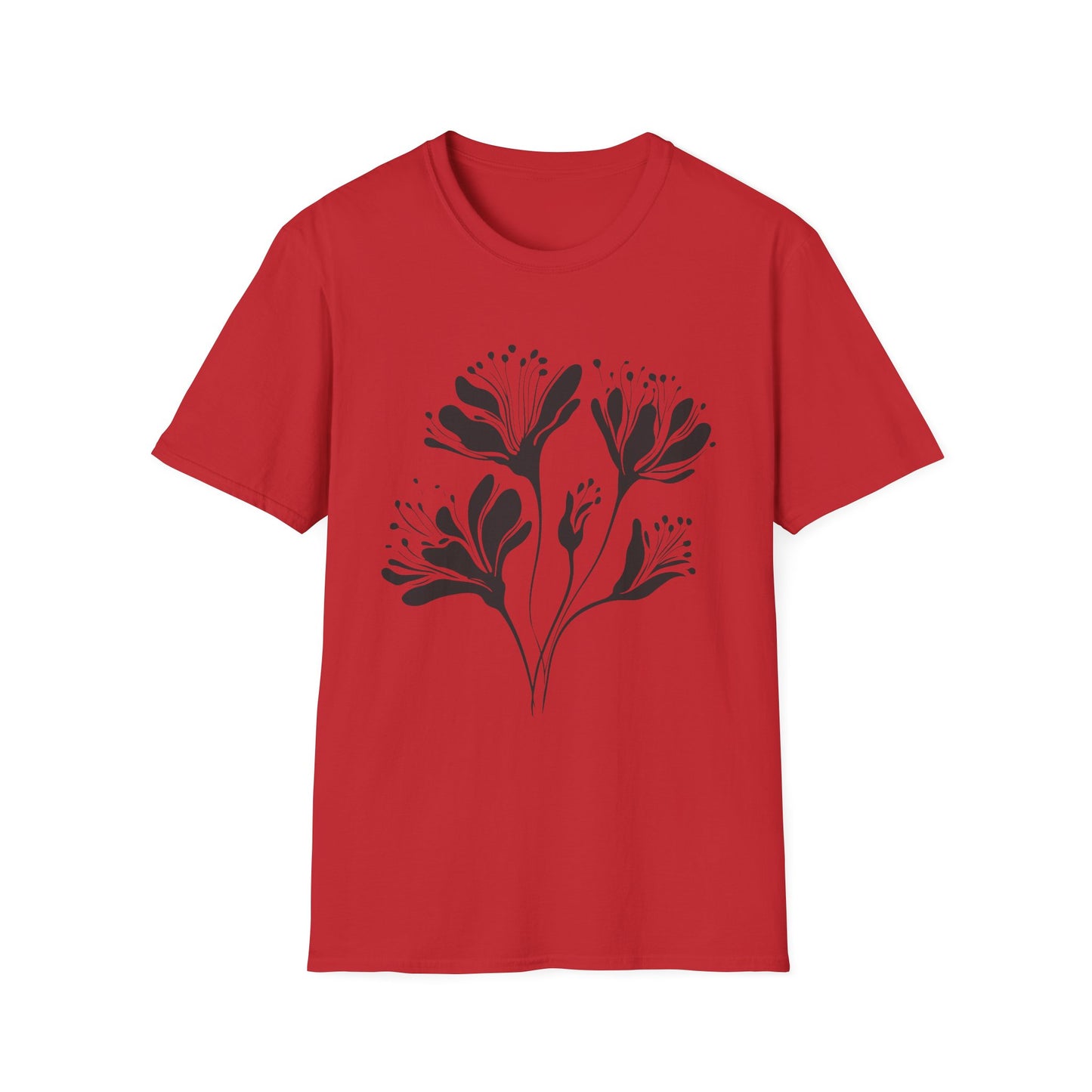 Monochrome Floral Silhouette Tee