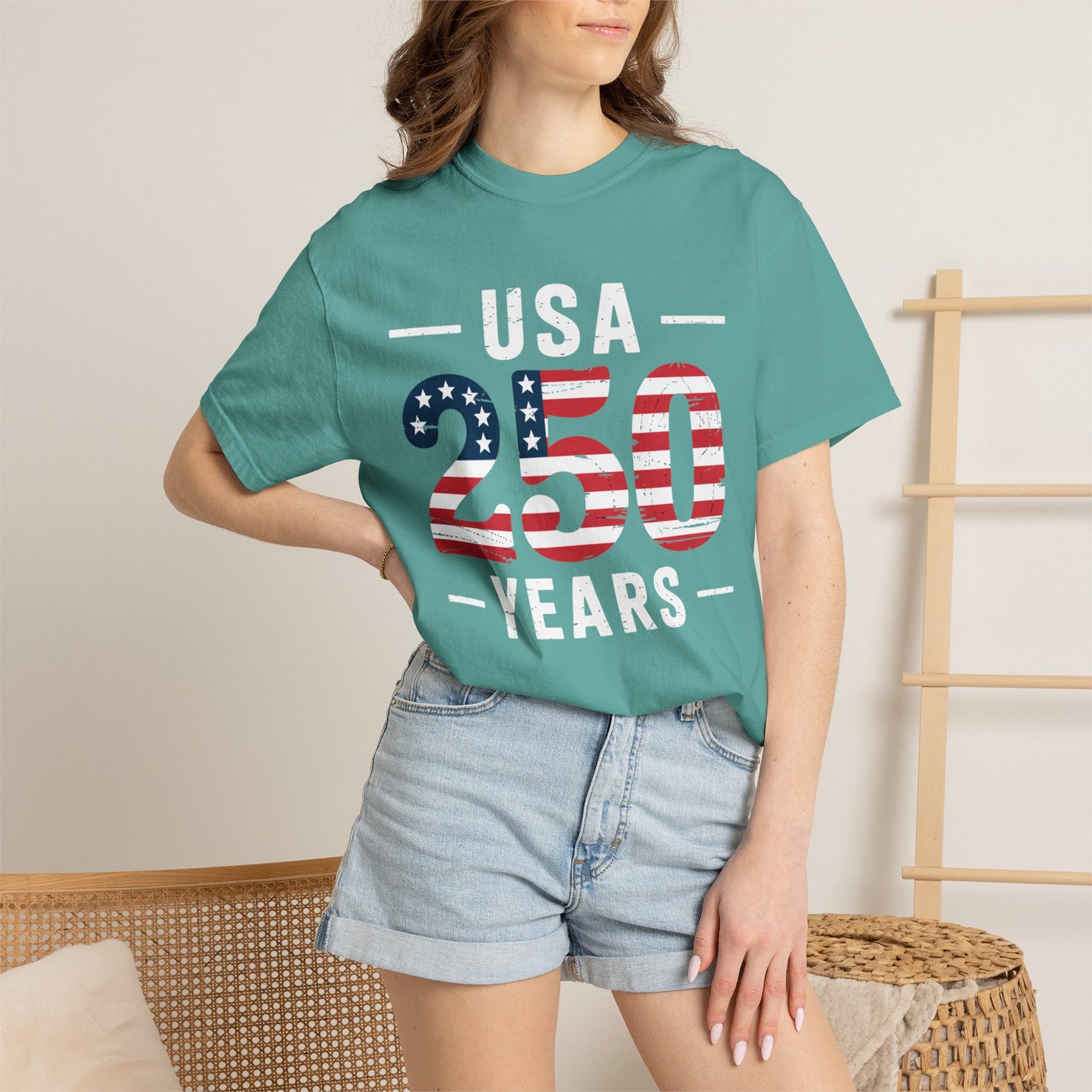 250 American Flag Graphic T-Shirt