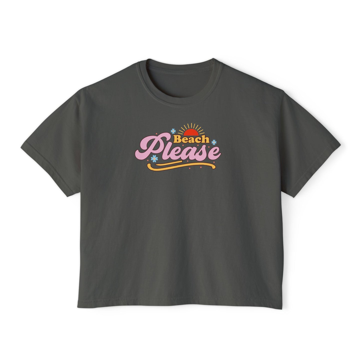 Beach Please Boxy Tee