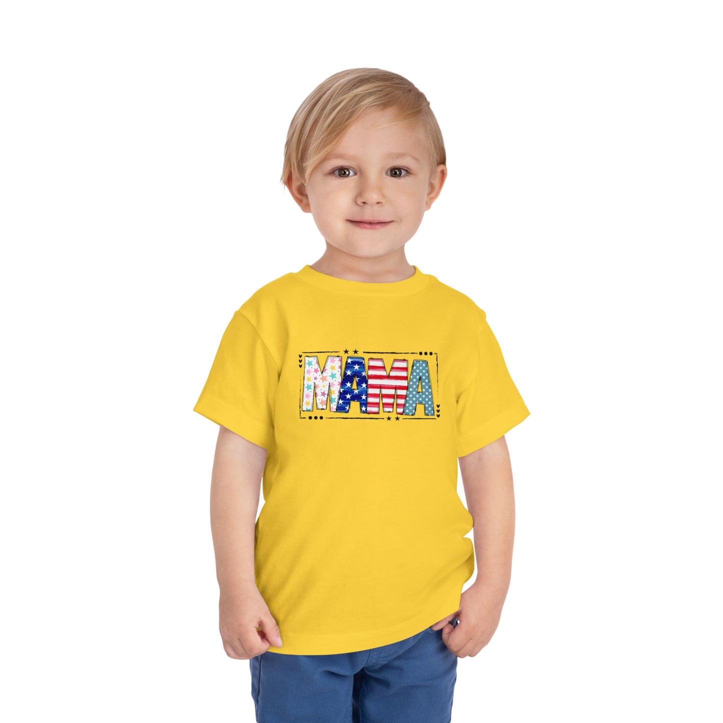 Toddler MAMA Patchwork Stars & Stripes T-Shirt