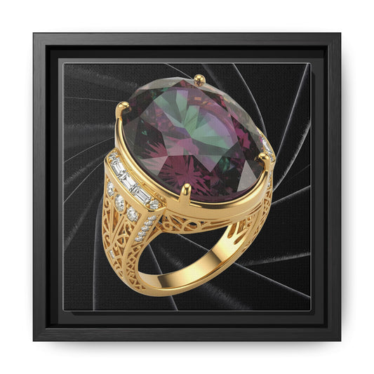 Alexandrite Ring on Black Velvet Framed Canvas